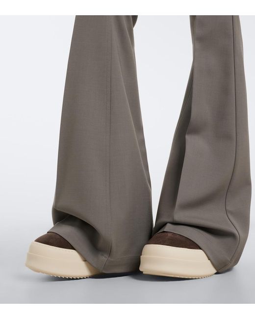 Rick Owens Black Mega Bumper Suede Ankle Boots