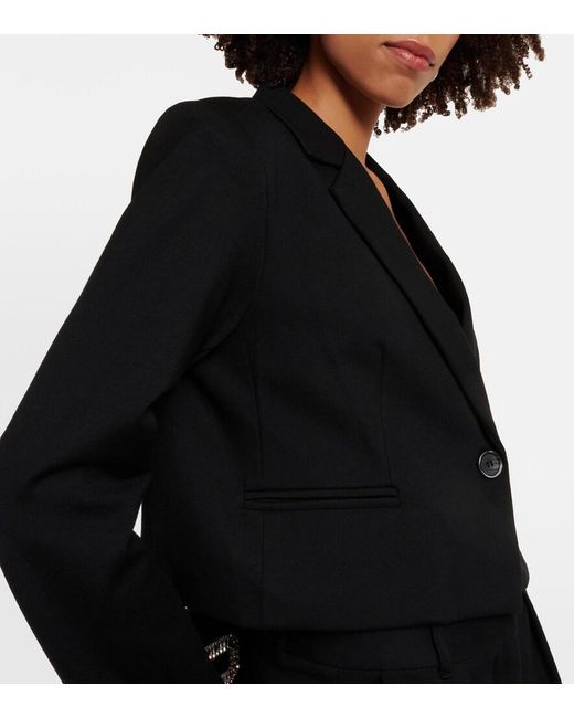 Velvet Black Anya Cropped Blazer