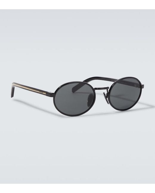 Prada Brown Oval Sunglasses for men