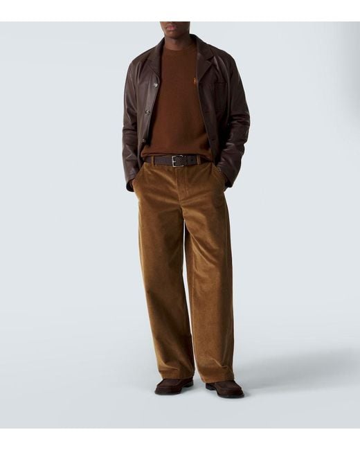 Loewe Loafers Campo Aus Veloursleder in Brown für Herren