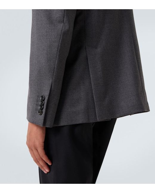 Lardini Black Double-Breasted Wool Blazer for men