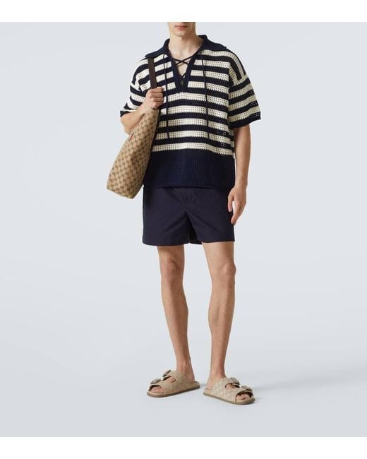 Gucci Natural Gg Suede Sandals for men