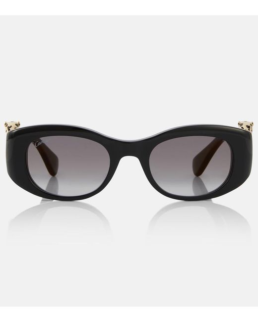 Cartier Brown Panthere De Cartier Square Sunglasses