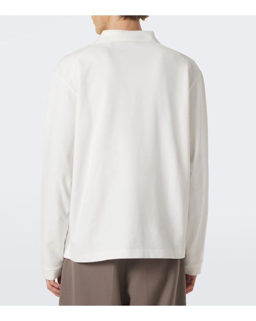 Studio Nicholson White Cotton Polo Jersey Shirt for men
