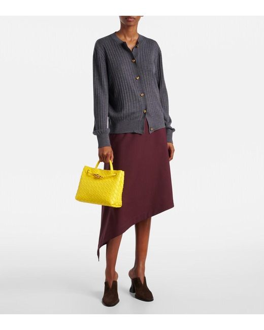 Bottega Veneta Yellow Andiamo Small Leather Tote Bag
