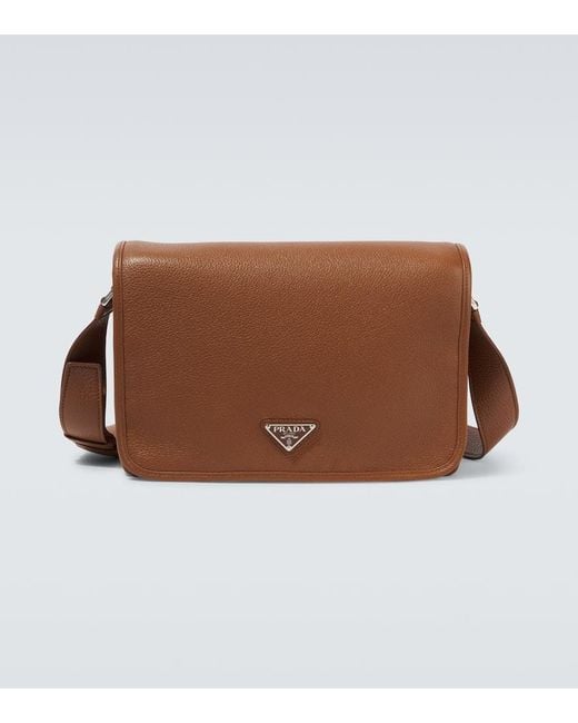 Prada Crossbody Bag Aus Leder in Brown für Herren