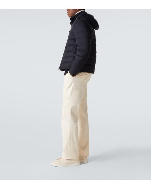 Zegna Blue Technical Twill Down Jacket for men