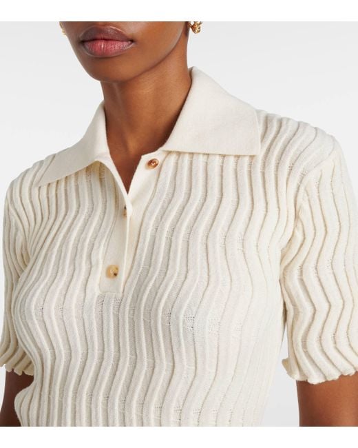 Bottega Veneta White Wool-Blend Sweater