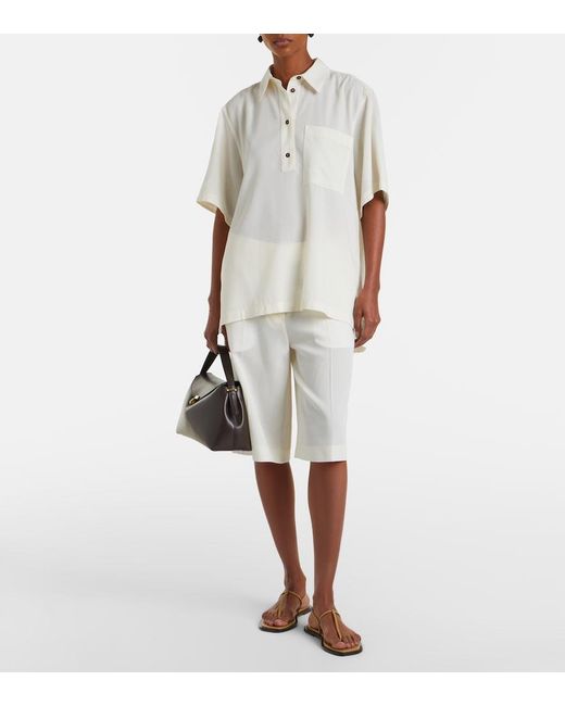 Totême  White Oversized Polo Shirt