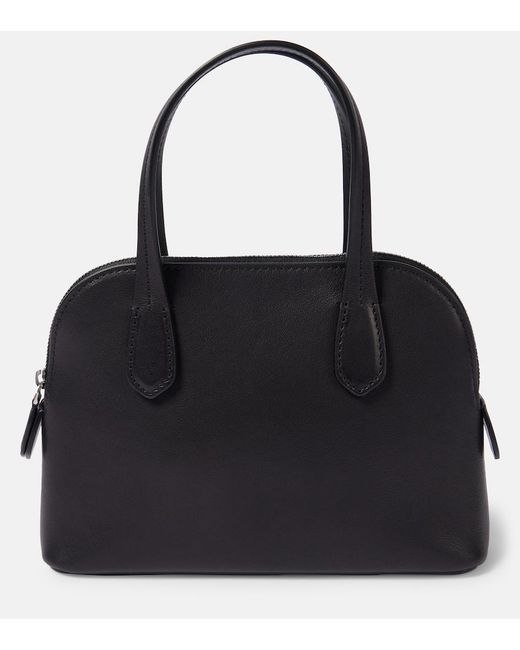 The Row Black Ingrid Leather Tote Bag
