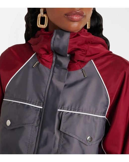 Self-Portrait Red Hooded Jacket