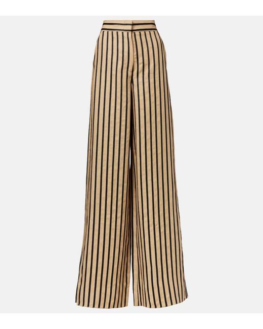 Pantalon Formel À Rayures Max Mara en coloris Yellow