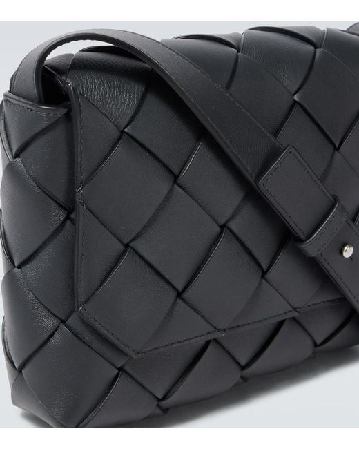 Bottega Veneta Black Diago Small Leather Crossbody Bag for men