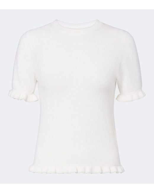 Jardin Des Orangers White Wool And Cashmere Sweater