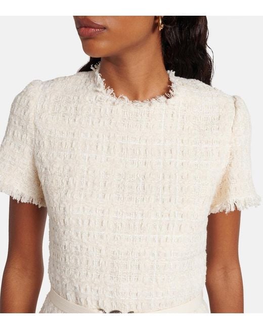 Versace Natural Medusa '95 Cotton-Blend Tweed Minidress