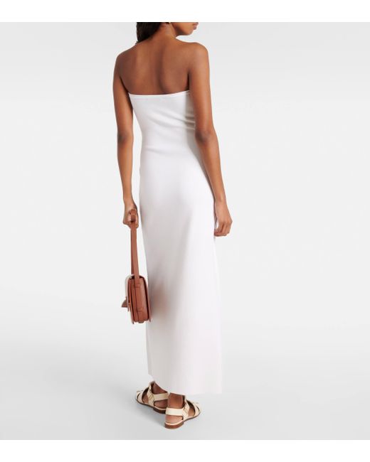 Gabriela Hearst White Calderon Wool, Silk, And Cashmere Maxi Dress
