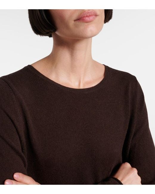 Jardin Des Orangers Brown Wool And Cashmere Midi Dress