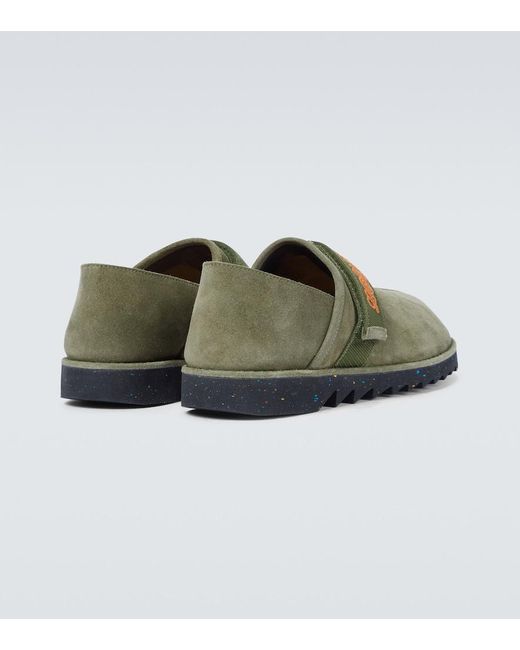 Loewe Slippers aus Veloursleder in Green für Herren