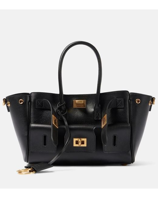 Balenciaga Black Bel Air Mini Leather Tote Bag