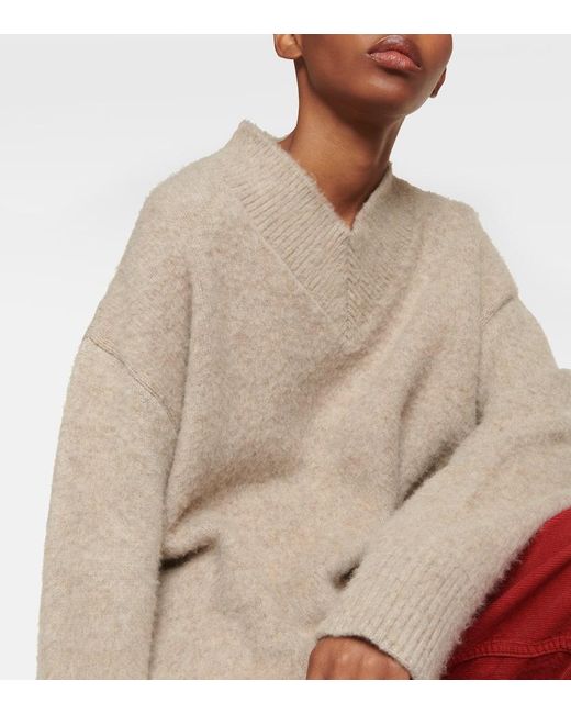 The Row Natural Fayette Oversized Cashmere Sweater