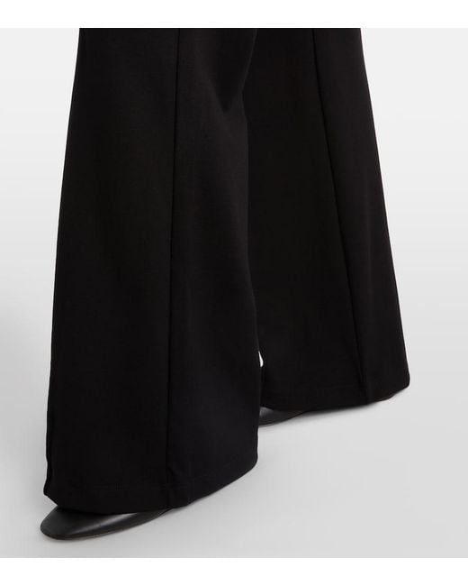 Leset Black Rio Jersey Wide-Leg Pants