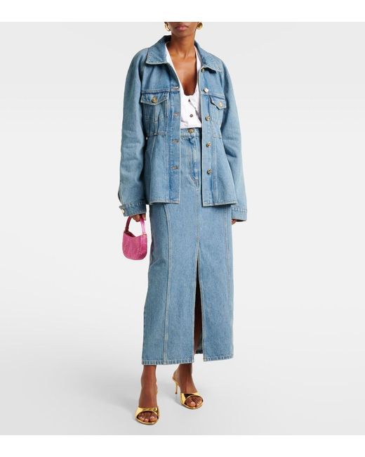 Nina Ricci Blue Denim Midi Skirt