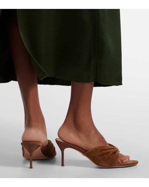 Veronica Beard Brown Tullia Suede Mules