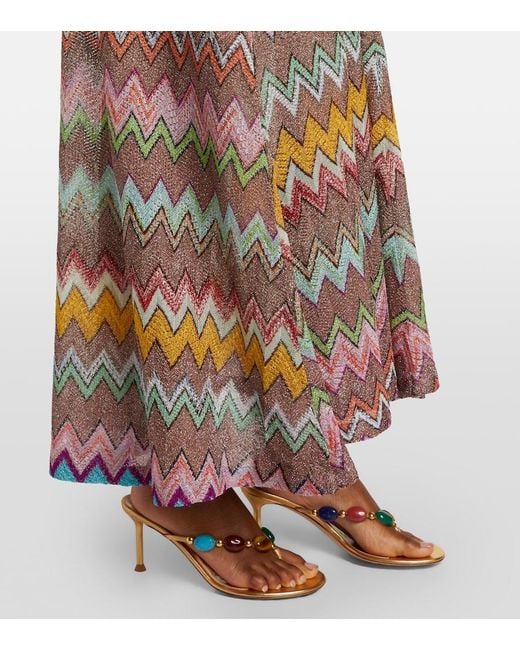 Missoni White Zigzag Lame Beach Dress
