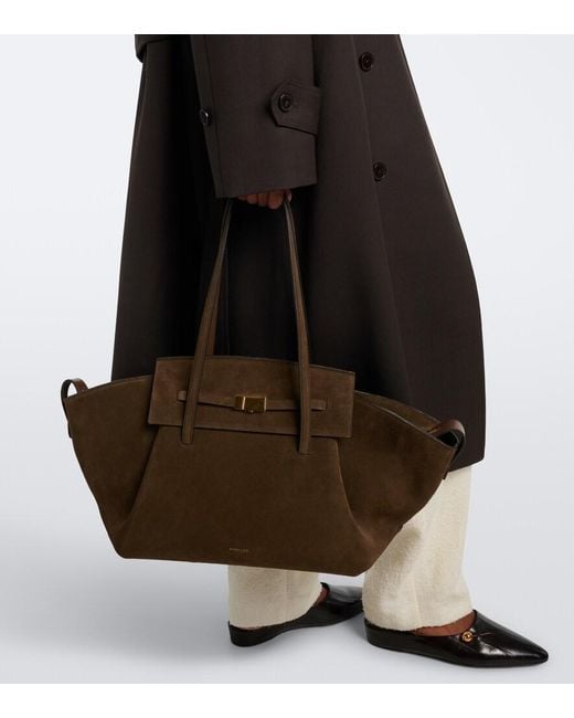 DeMellier London Brown Brooklyn Large Suede Shoulder Bag