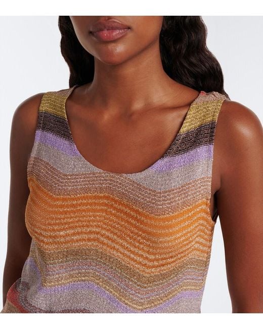 Missoni Gray Wave Lame Top
