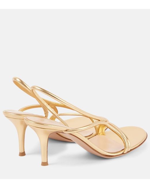 Gianvito Rossi Metallic Leather Sandals