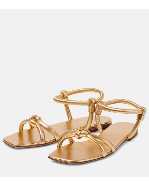 Gianvito Rossi Juno 05 Metallic Leather Sandals