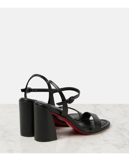 Christian Louboutin Black Miss Jane 85 Leather Sandals