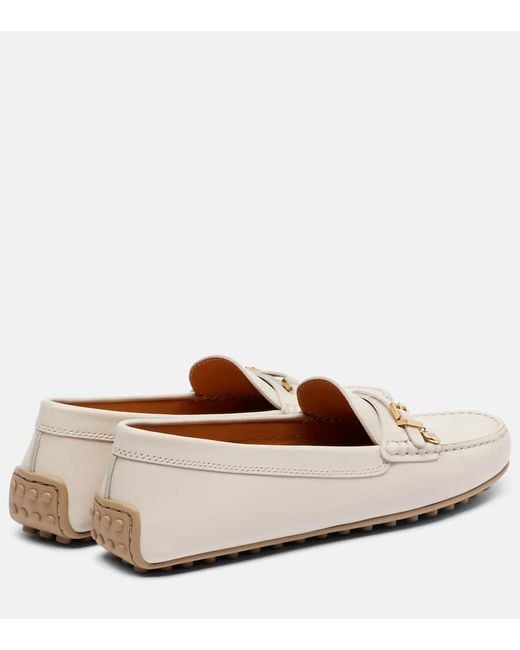 Tod's Brown Mokassins City Gommino Aus Leder