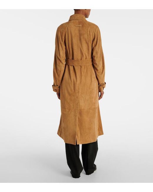 Proenza Schouler Brown Ramona Suede Trench Coat