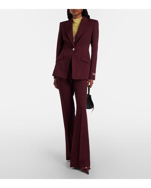 Versace Purple Wool Blazer