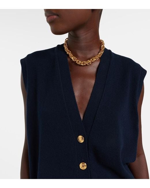 Blazé Milano Blue Highland Wool And Cashmere Vest