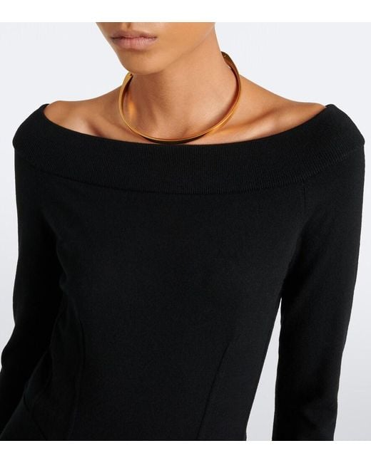 Max Mara Black Wool-Blend Sweater
