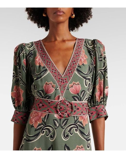 Farm Rio Multicolor Arabesque Floral Maxi Dress