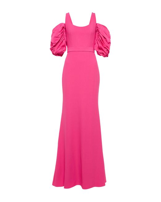 Alexander McQueen Pink Puff-sleeve Crepe Gown