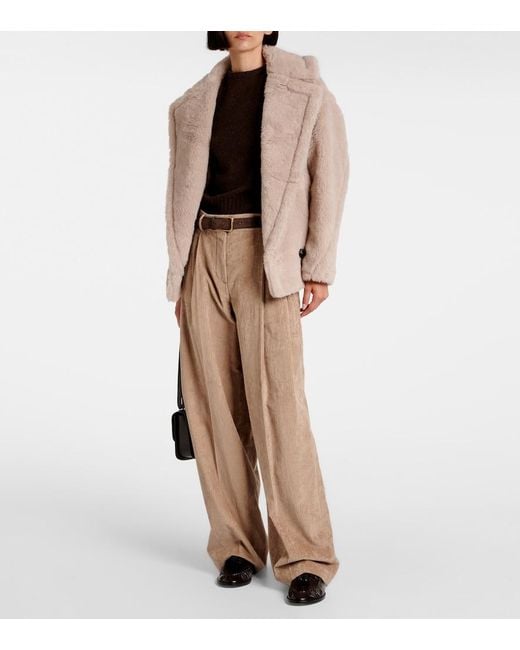 Max Mara Natural Radice Alpaca, Wool, And Silk Teddy Jacket