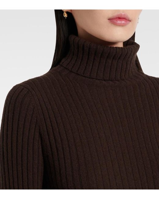 Jardin Des Orangers Black Ribbed-Knit Cashmere Turtleneck