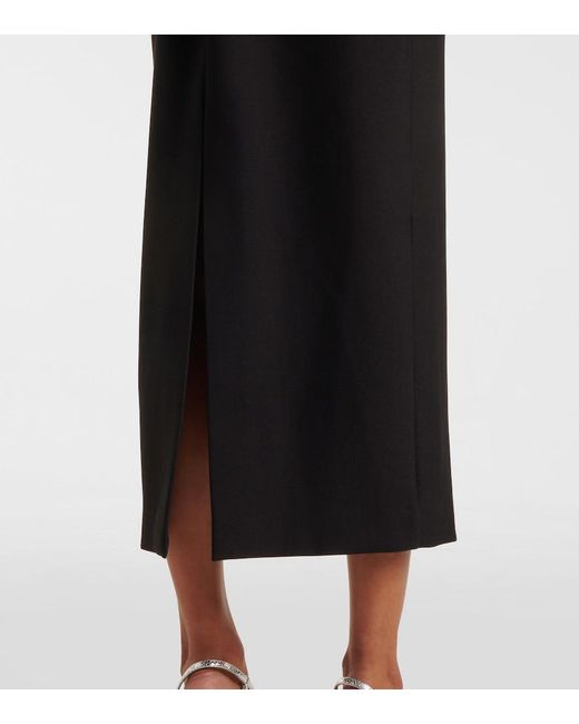 Roland Mouret Black Embellished Bustier Midi Dress