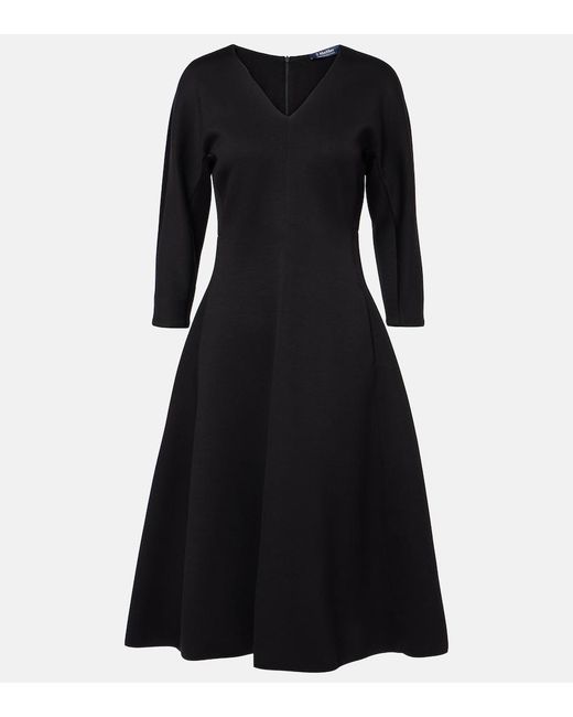 Max Mara Black Midas Jersey Midi Dress