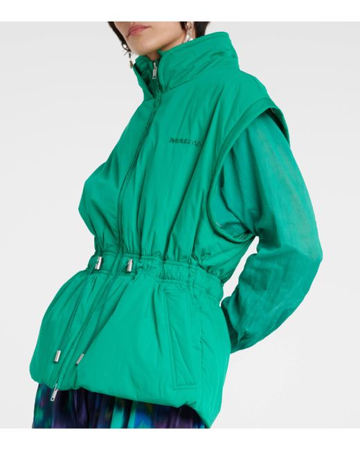 Isabel Marant Green Cotton-blend Blouson Jacket