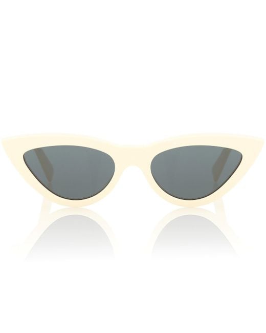 Céline White Cat-eye Sunglasses