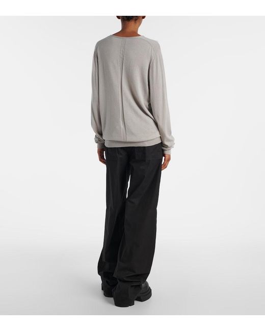 Rick Owens Gray Virgin Wool Sweater