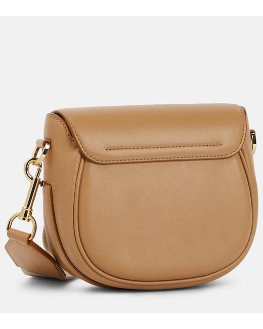 Marc Jacobs Brown Schultertasche The Small Saddle aus Leder