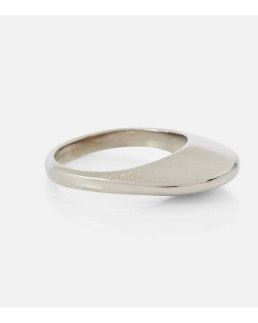Saint Laurent Gray Brass Ring