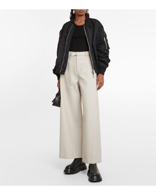 Sacai Natural Wide-Leg Pants